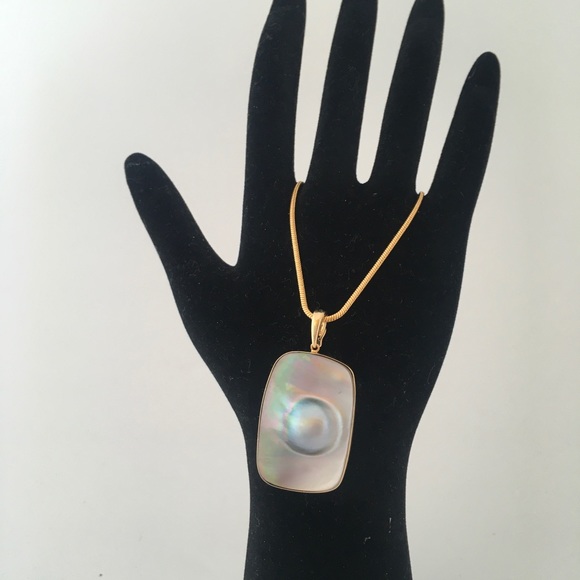 ***SOLD*** 14k SoSea Mabe pearl enhancer pendant - Picture 3 of 9